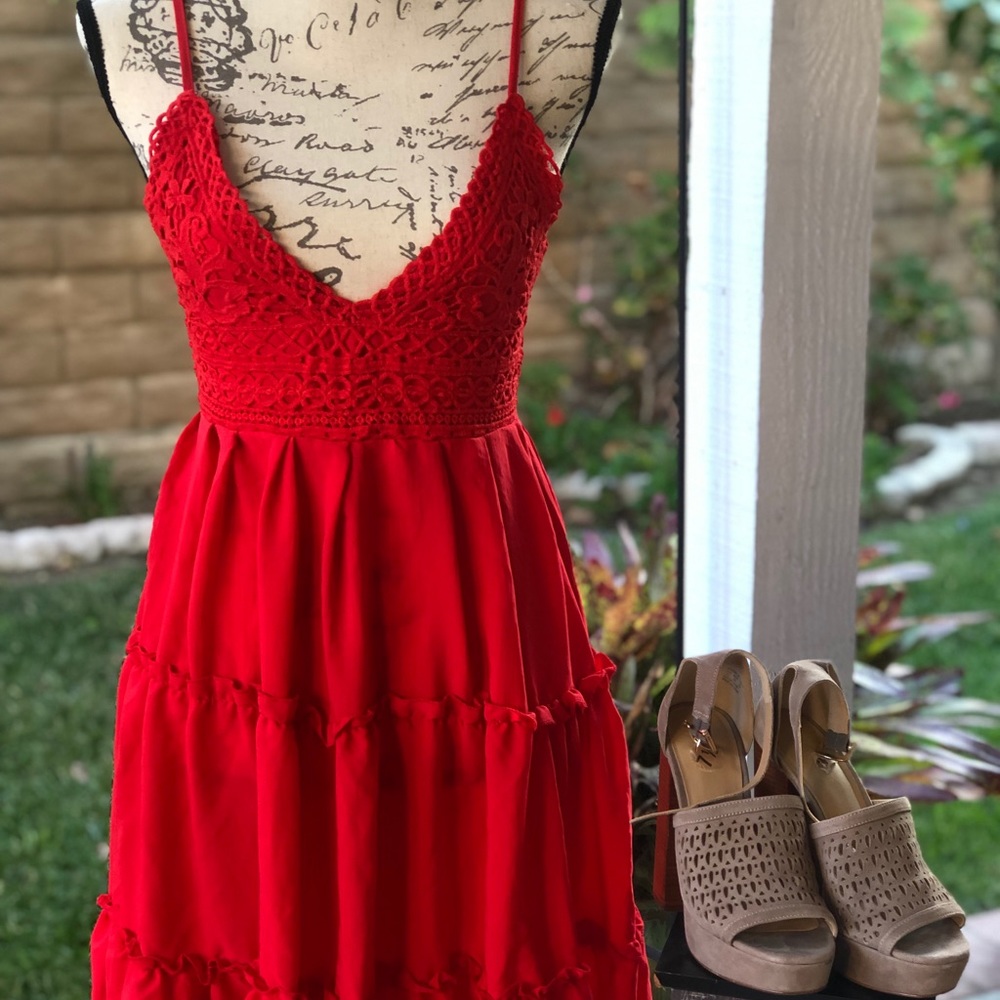 Flirty Deep V Summer Dress with Low Back